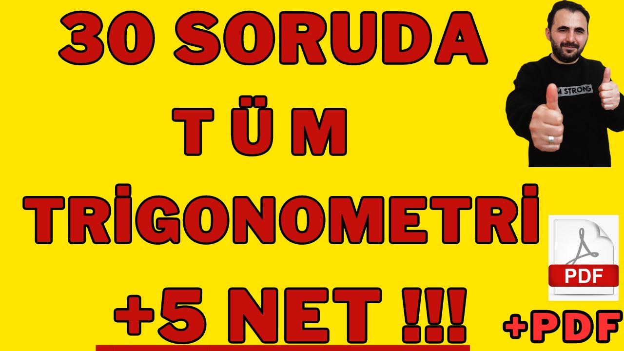 Tüm trigonometri 30 SINAVLIK SORUYLA FULL TEKRAR | +5 NET AYT Trigonometri #ayt2023