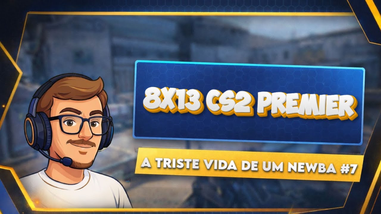 CS2 Premier — 8X13! Em busca do Rank, With randoms! Evolução CS2, dia 7! (TILTEI)
