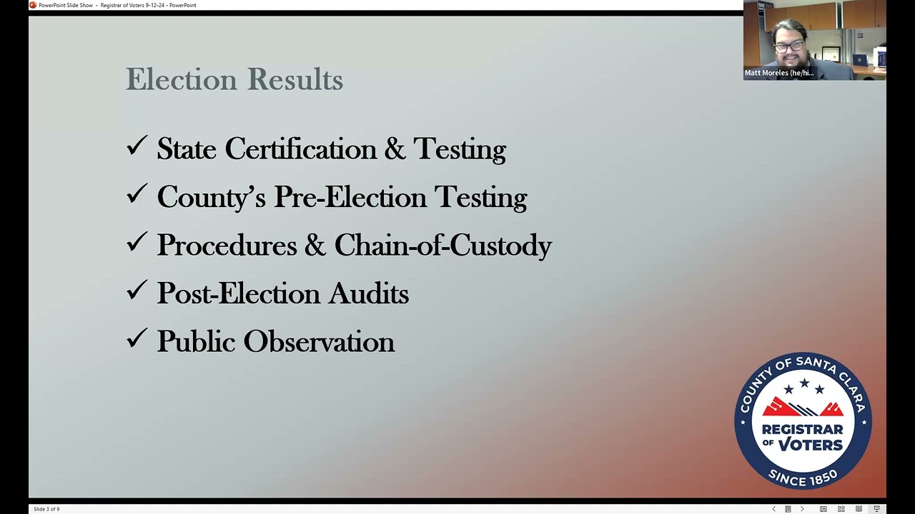 Election Integrity Discussion with SCC Registrar of voters