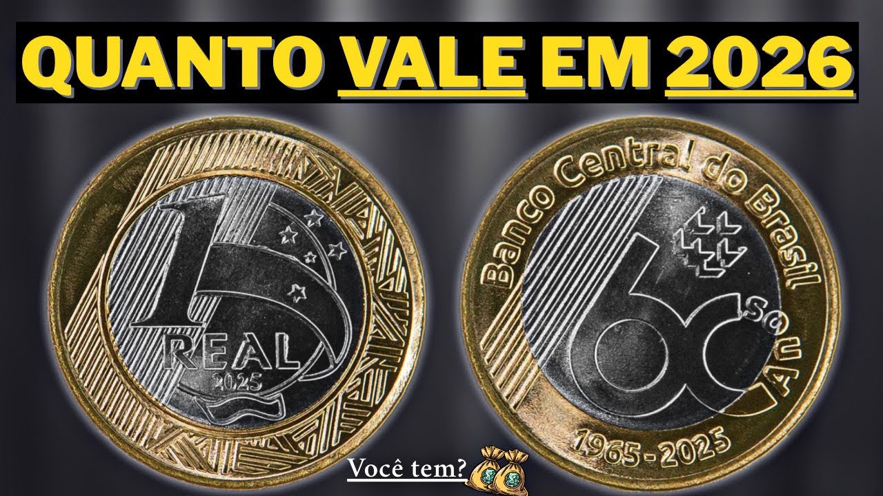 Valor em 2026 da nova moeda comemorativa - 60 anos do Banco Central