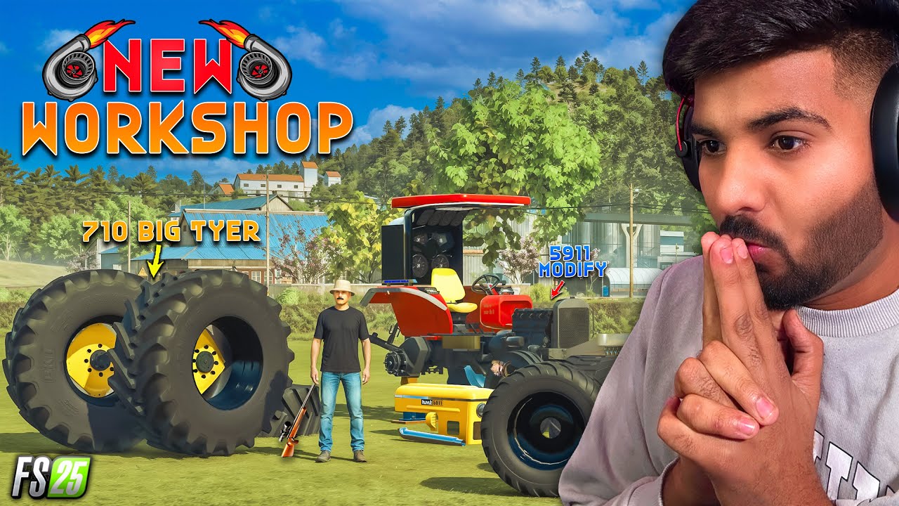 New Workshop 🔧 Big Monster Tyer 🦖 | FS25 | Happy Goldsmith