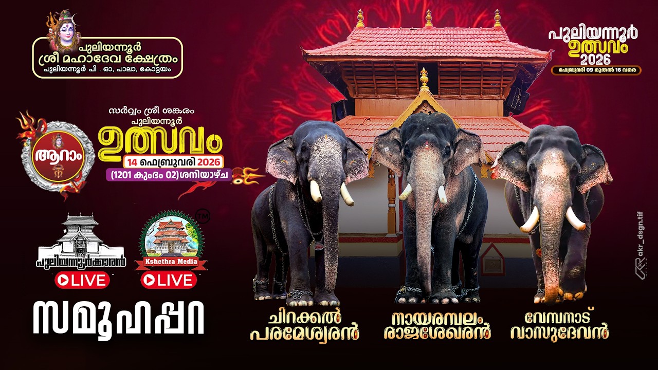 🔴LIVE :14-02-2026 VALIYAVILAKKU | PULIYANNOOR ULSAVAM 2026 | SREE MAHADEVA TEMPLE, PALA