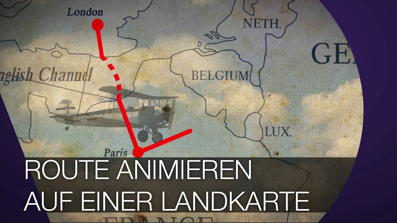 Route auf einer Karte animieren I After Effects TUTORIAL
