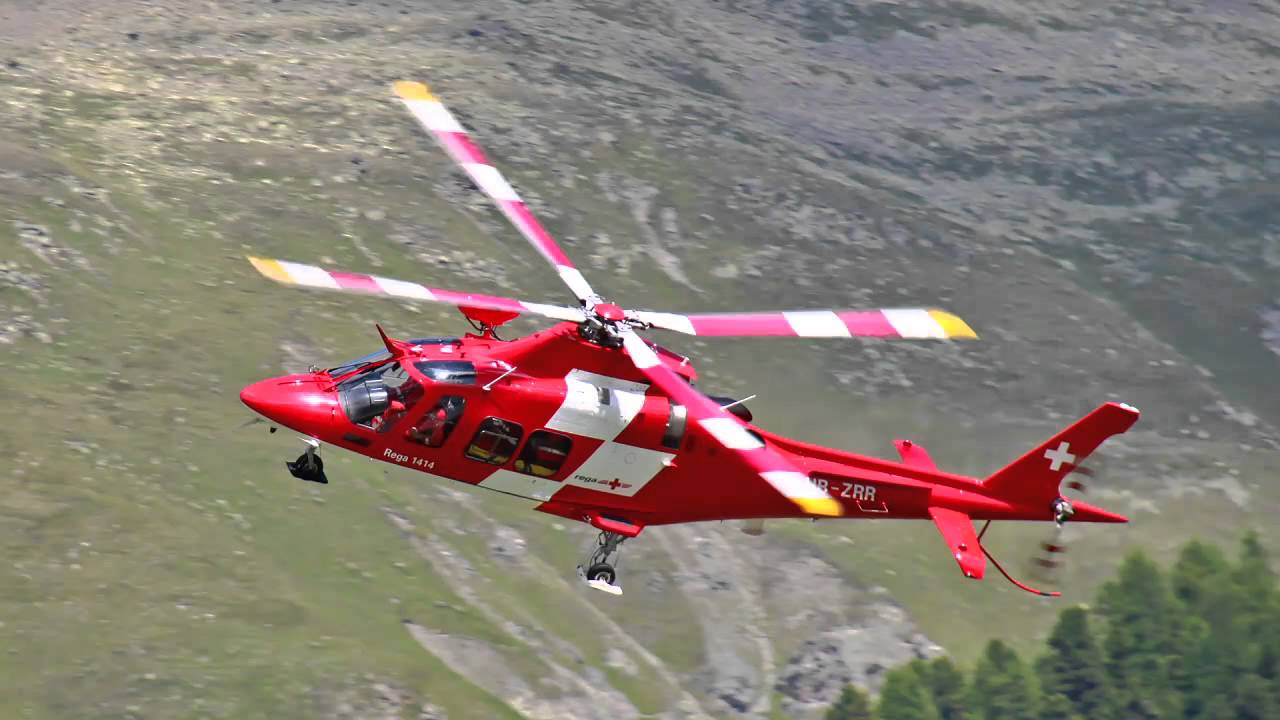 REGA Agusta A109 SP DaVinci Start in Samedan