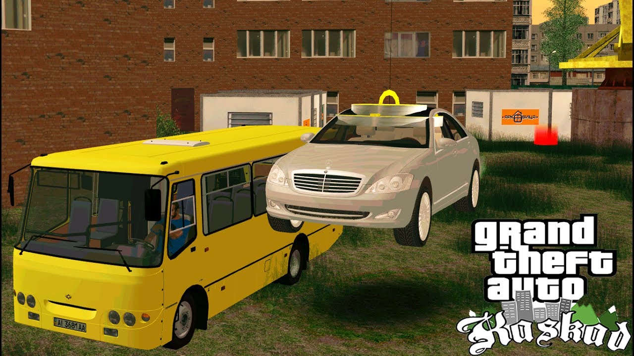 GTA KaskaD | Кран с МАГНИТОМ взял Mercedes S-Class