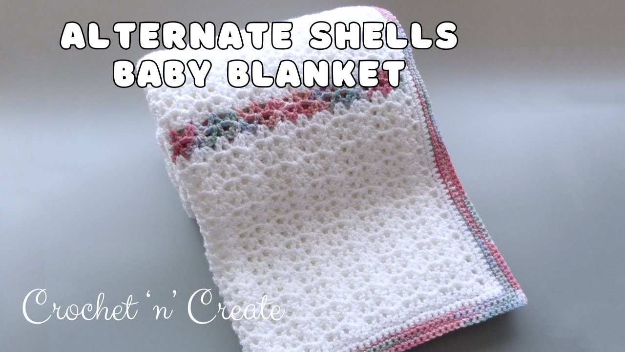 Crochet Alternate Shells Baby Blanket #freecrochetpattern #crochetbabyblanket