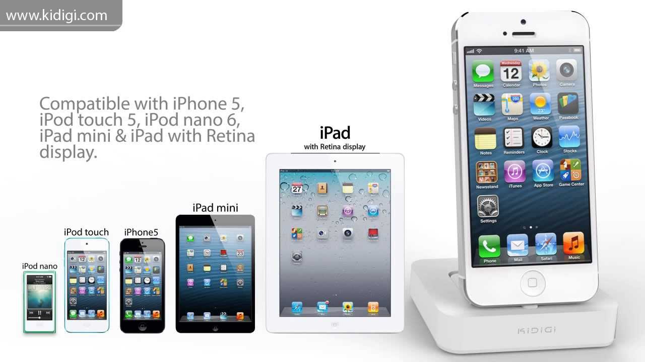 Apple Lightning Cable Dock Charging Cradle fits Case for iPhone 5 & 5S - iPad mini