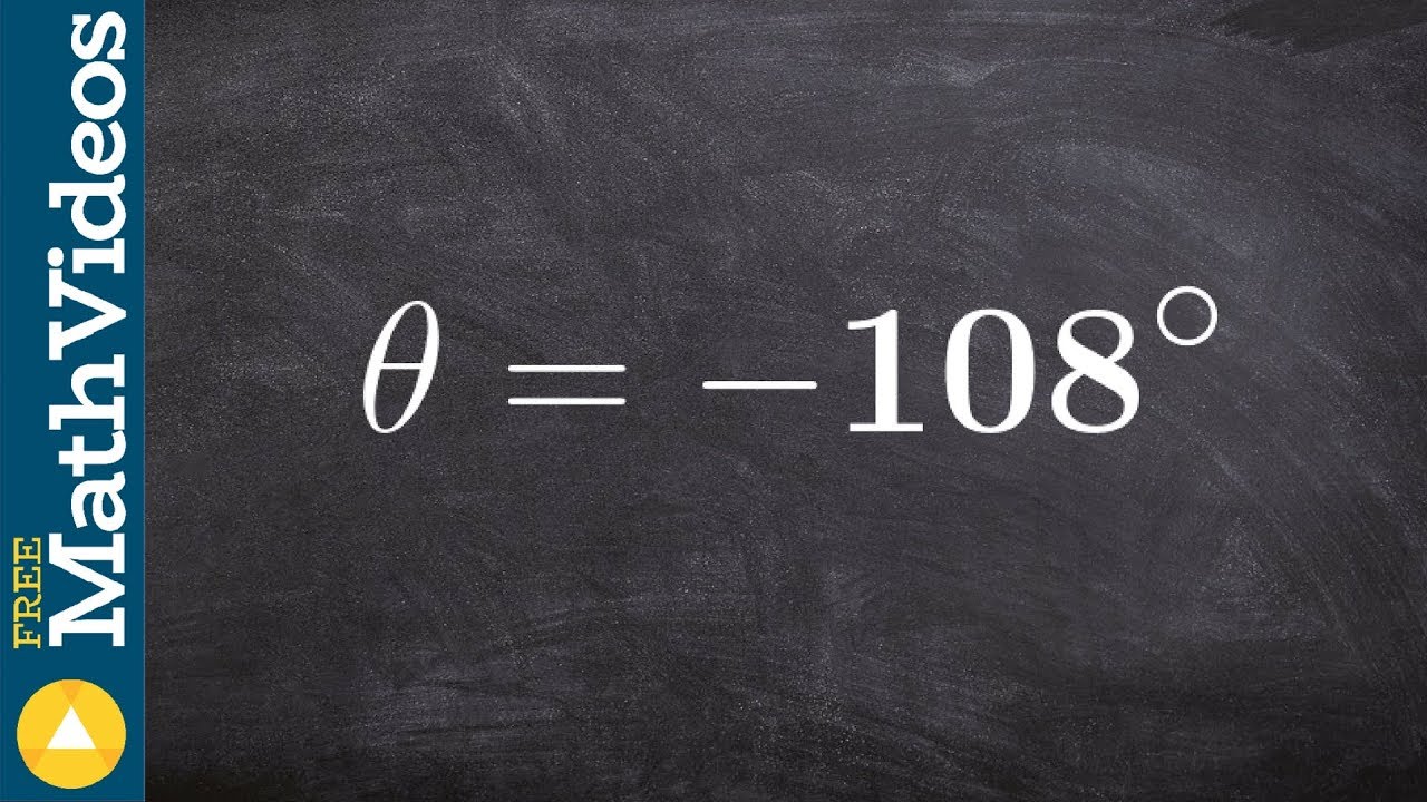 How to sketch a negative angle in degrees