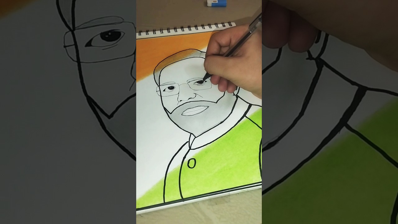 😊🇮🇳🇮🇳Narendra Modi Ji drawing