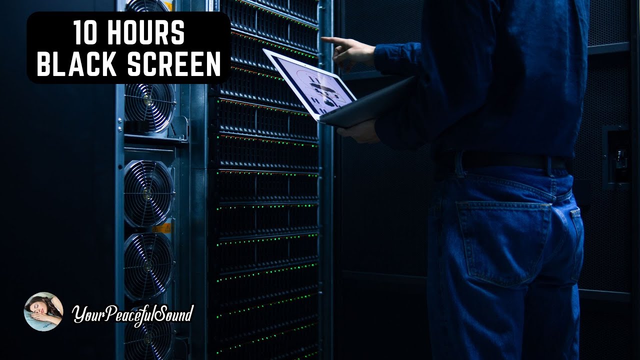SERVER ROOM Sound | 10 Hours WHITE NOISE Black Screen | Calm, Relax, Soothe a Baby