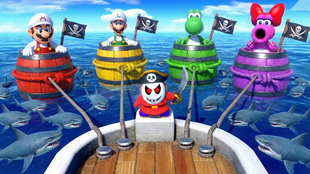 Mario Party Superstars Funny Minigames Showdown - Mario, Luigi, Birdo & Yoshi Battle