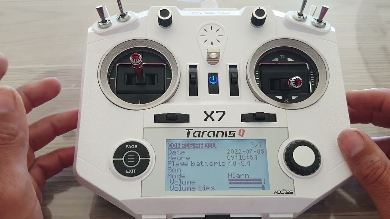Configuration de la radio QX7 (Open TX)