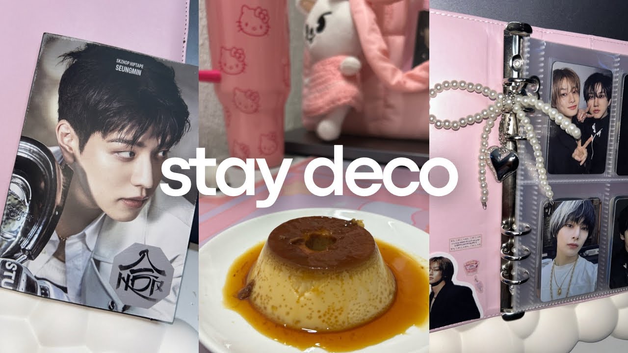 [stay vlog]🌷SKZ binder & toploader deco ⊹♡ seungmin hop 🎀 @silkye