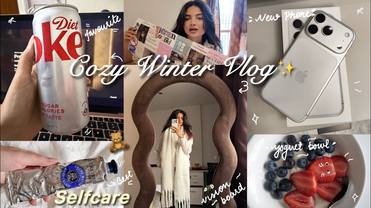 Cozy Winter Morning Routine 🧃✨🎀 Vision Board 2026✨🤍🧸 Got a new phone 🤍✨ Healthy habits