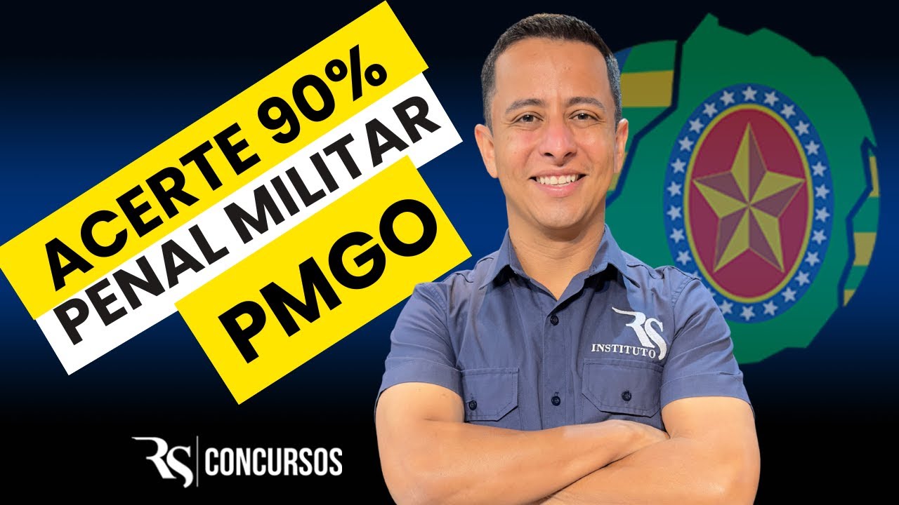 Acerte 90% das questões de DIREITO PENAL MILITAR na PMGO - Aula 1