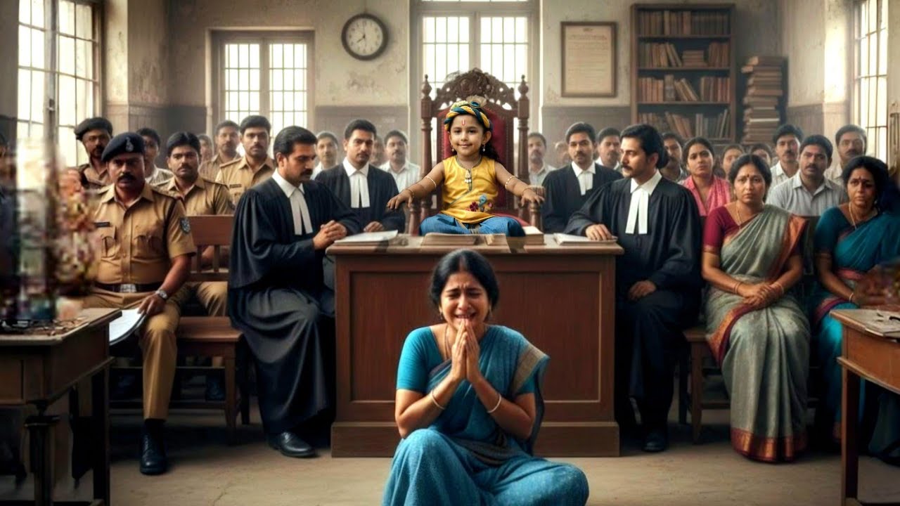 अदालत में बाल कृष्ण बने जज | बेसहारा औरत को मिला इंसाफ | Yashomati Maiyaa Ke Nandlala