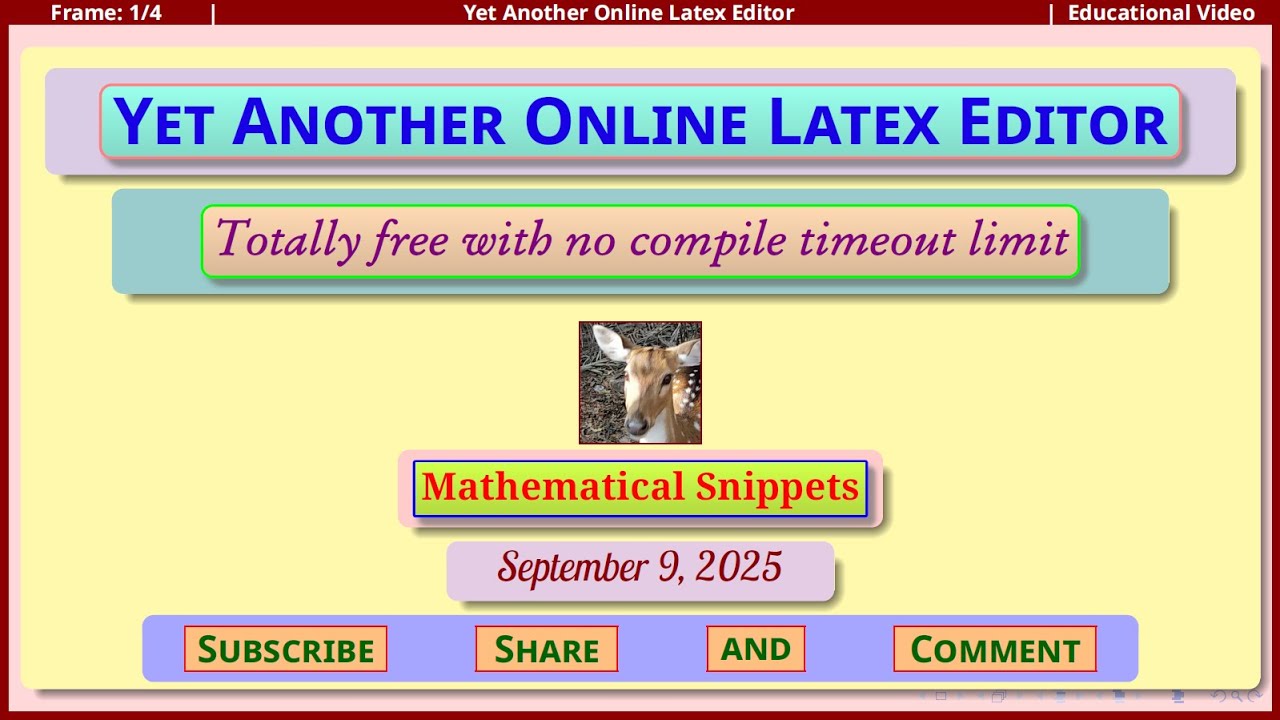 A free online Latex editor with no timeout limit