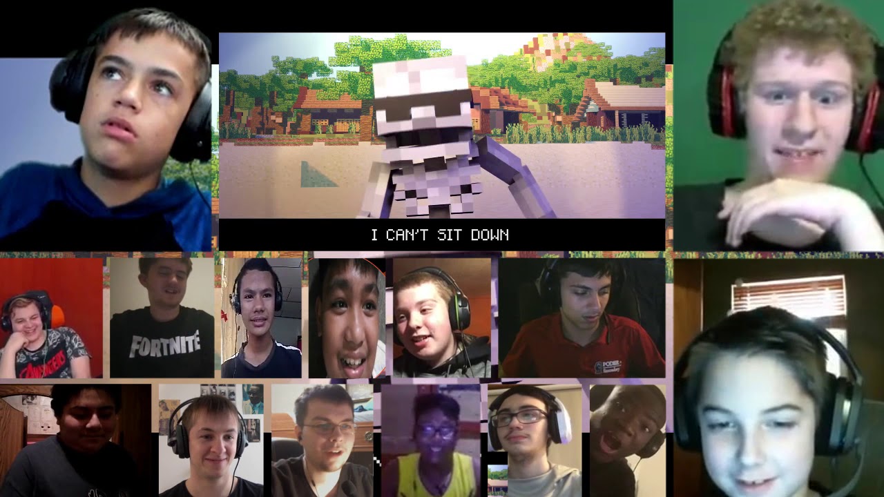 [VERSION 2.0] MINECRAFT SKELETON RAP | ZAMination Version (Music Video) [REACTION MASH-UP]#535