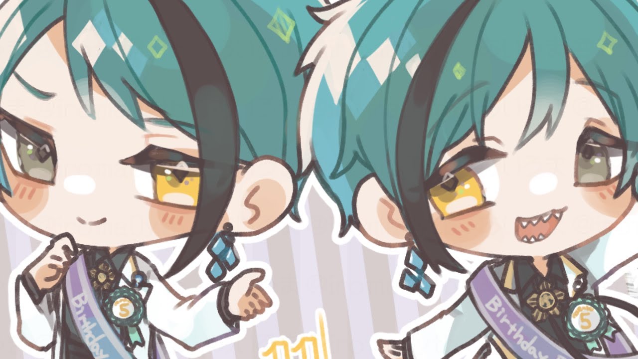 クリスタ／ツイステ／リーチ兄弟誕生祭2020 描いてみた