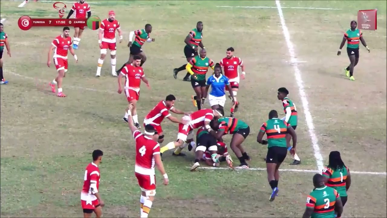 RUGBY AFRICA CUP REPECHAGE TUNISIA 2024      TUNISIA Vs ZAMBIA  Le 22/12/2024