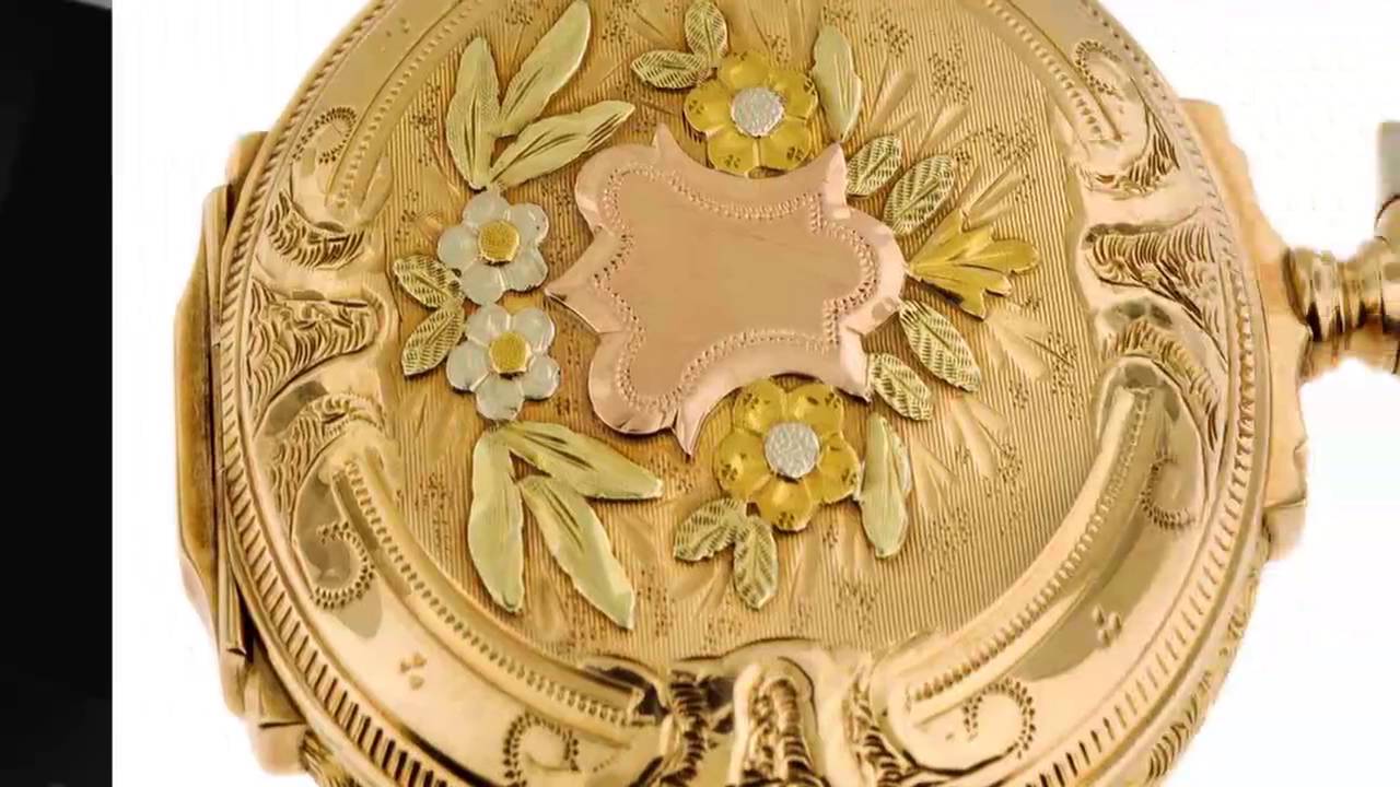 Waltham Hunter 14K Solid Gold Mechanical Original Pocket Watch