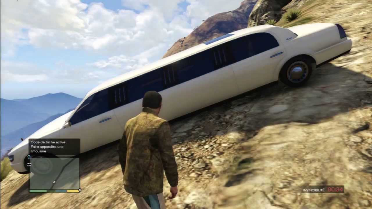 GTA V BIG JUMP MUNTAIN LIMO STRETCH STUNT CRASH ACCIDENT