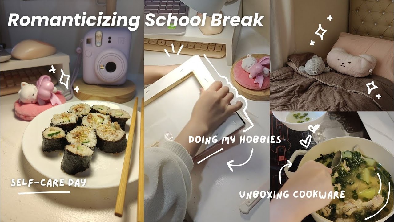 Life during School Break Vlog 📷 Life updates, Painting, Unboxing Fuji Cam & Fila Cookware, Cooking