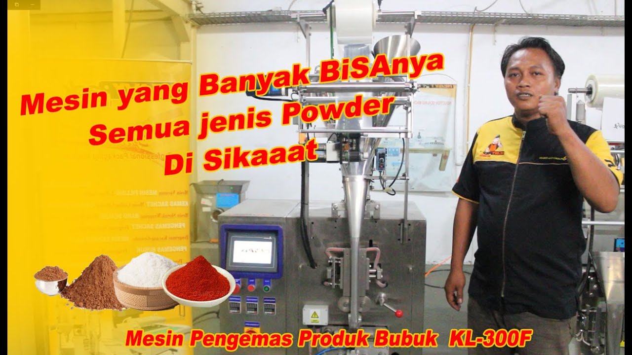 KL300 F MESIN PENGEMAS / PEMBUNGKUS PRODUK BUBUK / POWDER SACHET SASET SUPER CEPAT 40 pcs/menit
