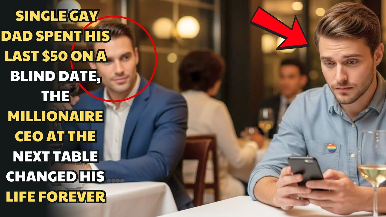 SINGLE GAY DAD SPENT HIS LAST $50 ON A BLIND DATE — THE MILLIONAIRE CEO AT THE NEXT TABLE CHANGED HI