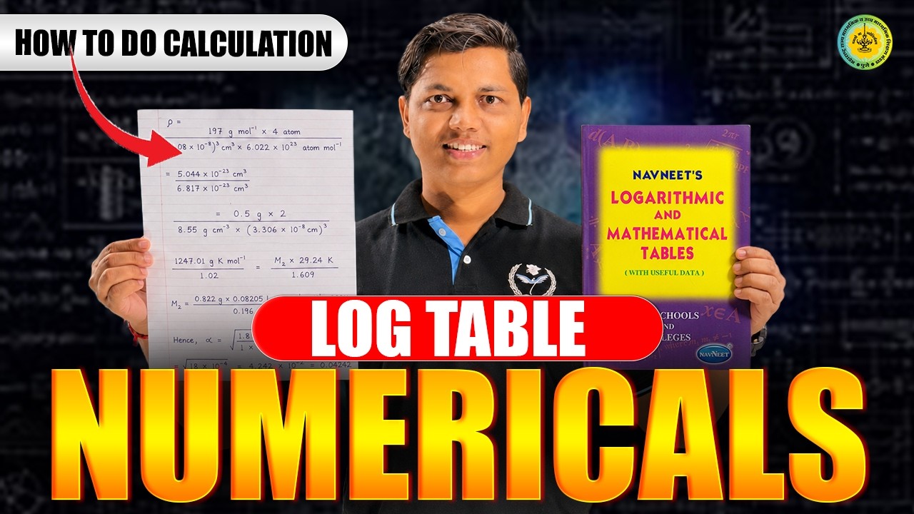 🔴Basics of Maths | Log Table + Numerical | Calculation Video | #nieboards #hscboard #mhtcet