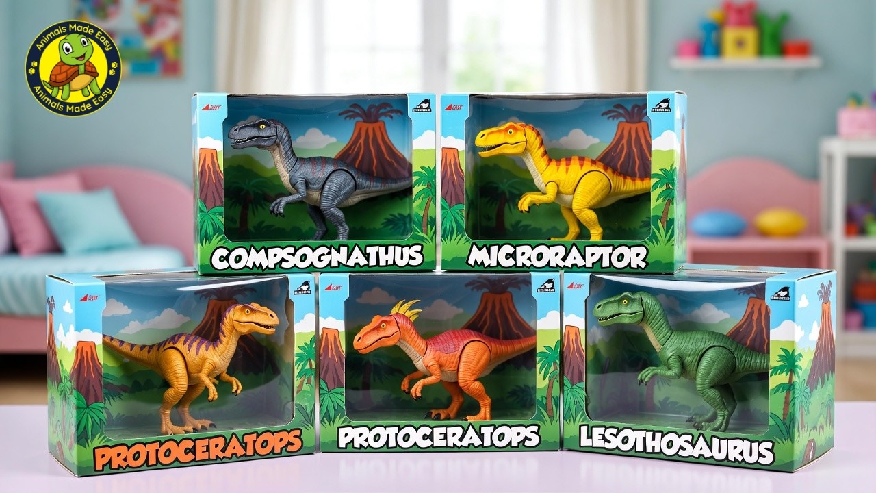 Small Dinosaurs Names for Kids | Velociraptor & More | Animals Made Easy
