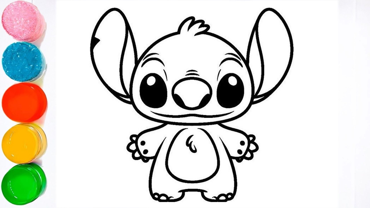 How To Draw STITCH  || STITCH Drawing Easy For Kids | Step by Step | Coloring Page 1M
