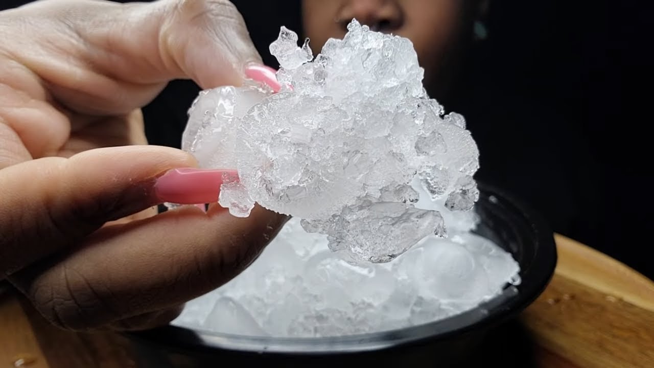 ICE BITES | IGLOO SHAVED ICE | REFROZEN BITES |  #iceeating #asmr #asmrice