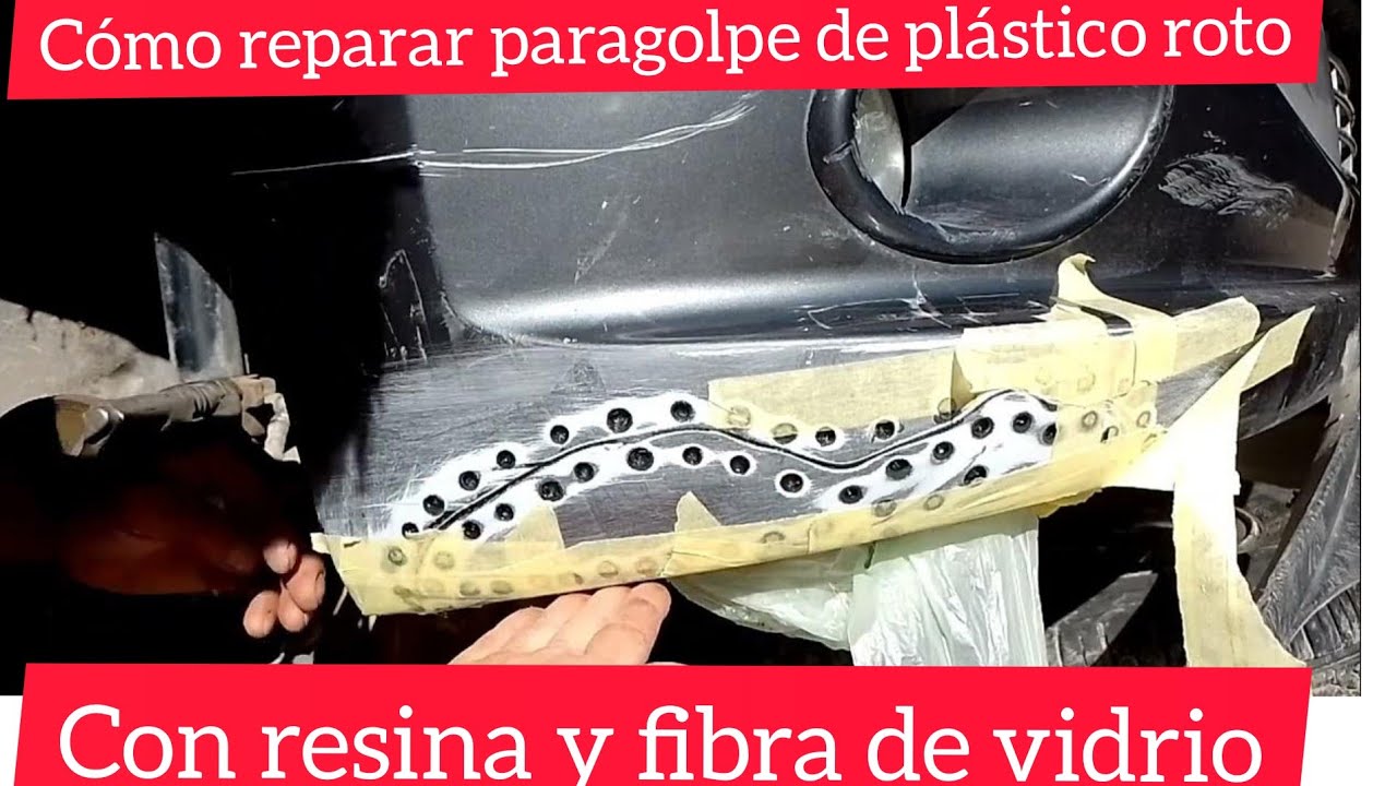 reparo paragolpe con resina para  parches plásticos, fibra vidrio y masilla fibra vidrio #whurt
