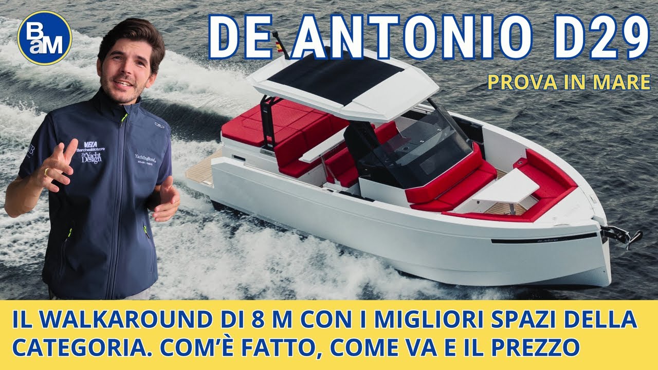 De Antonio D29: il walkaround fuoribordo (8 metri) più comodo sul mercato? TEST e PREZZO