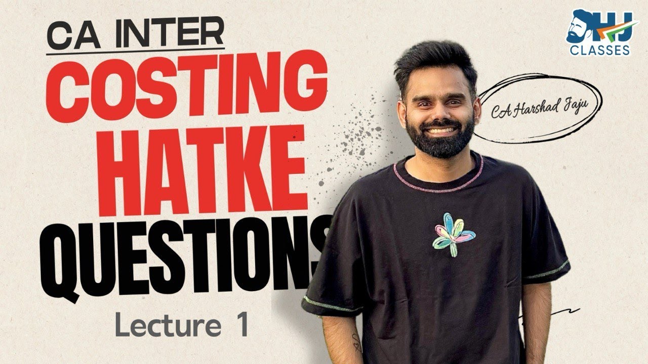 Costing Revision Session - Lec 1 Material Costing | By CA Harshad Jaju