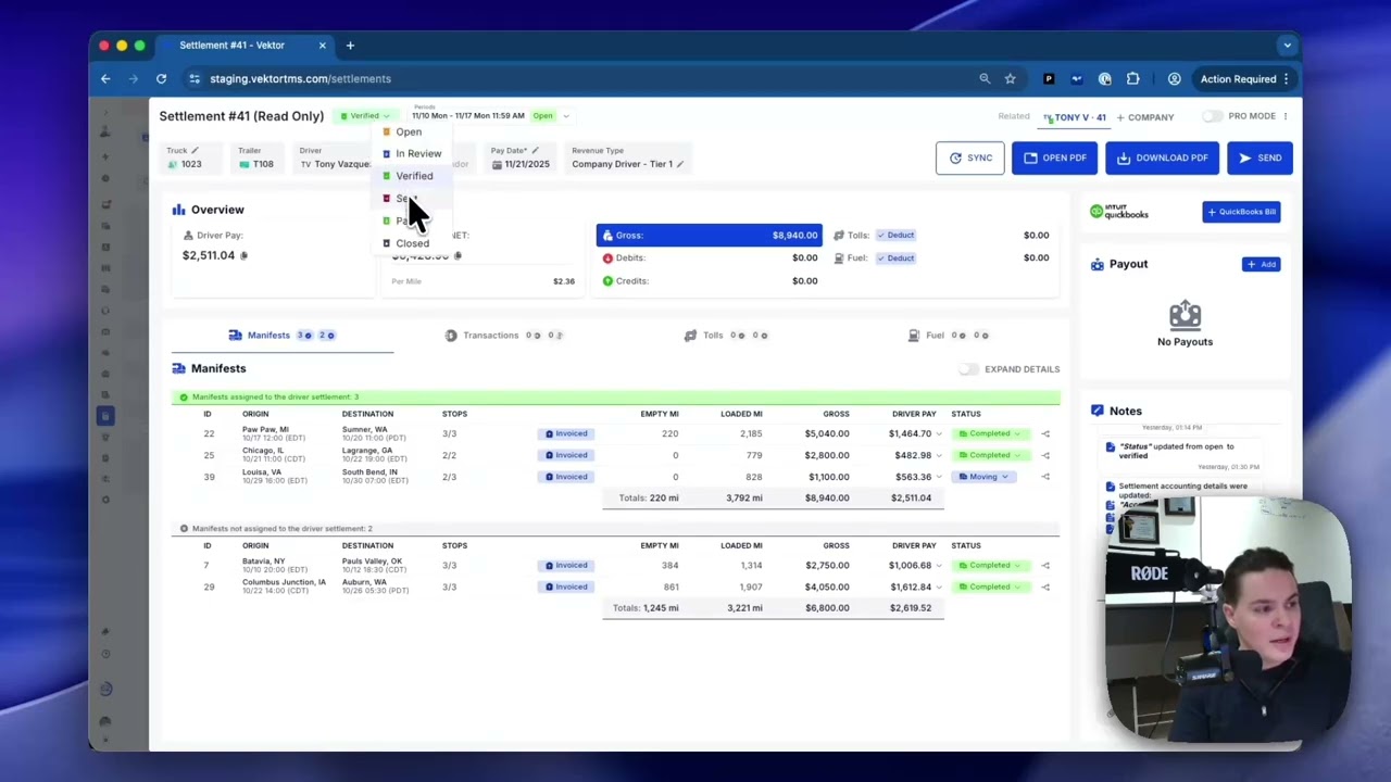 How to Batch Send Freight Invoices & Driver Settlements to QuickBooks