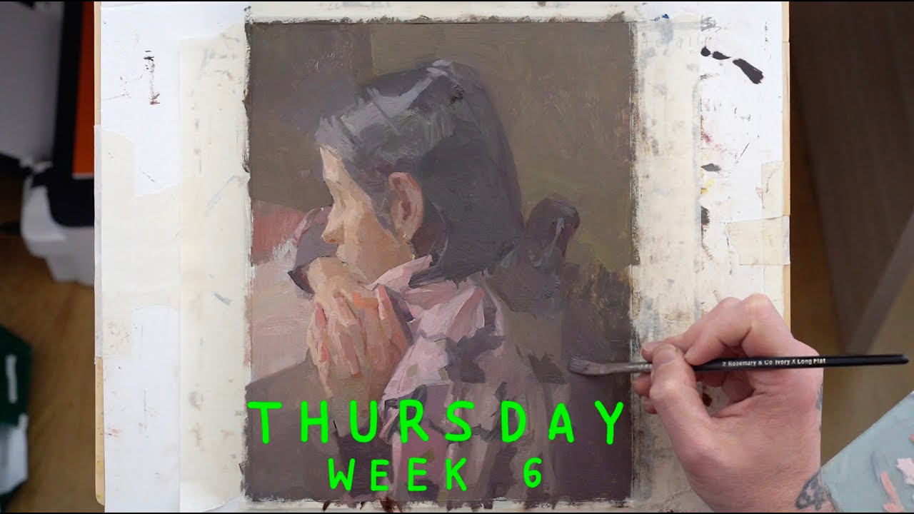 Thursday, Week 6: Longing - Value Keys, Oil on Paper (13/02/2020)