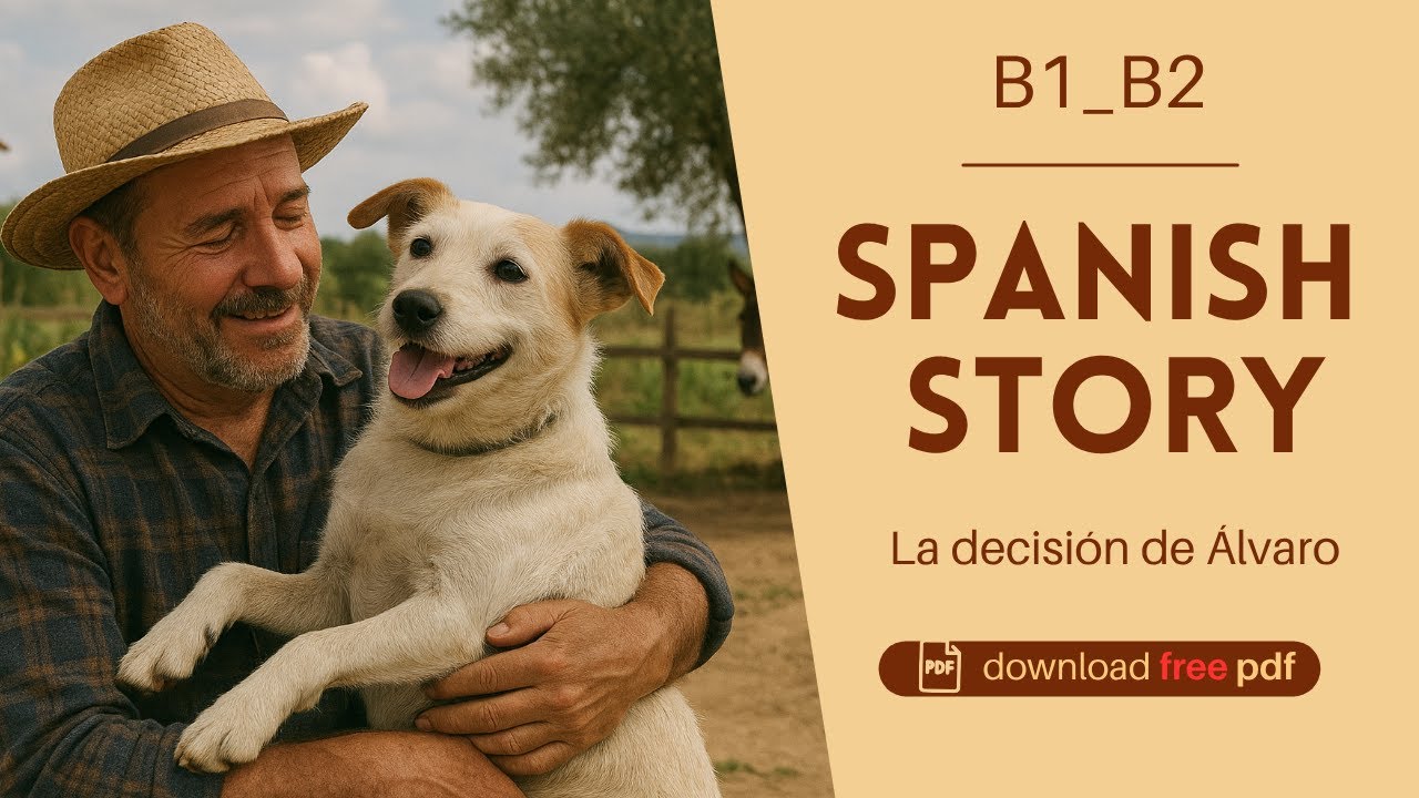 📚 Learn Spanish with Stories (Intermediate B1-B2) | La historia de Álvaro y su perro Luna 🐕