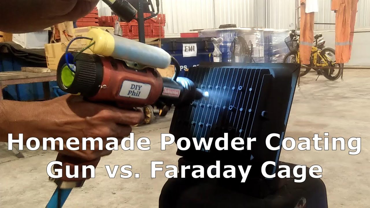 Homemade Powder Coating Gun vs. Faraday Cage