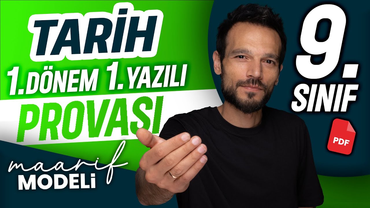 9. sınıf tarih 1. dönem 1. yazılıya hazırlık provası - maarif model /yeni müfredat