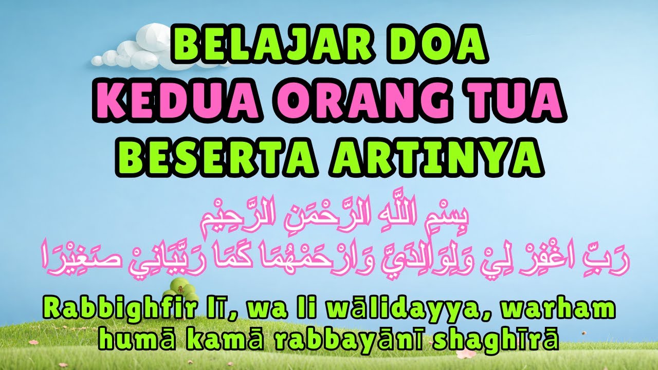 BELAJAR DOA KEDUA ORANG TUA | Doa sehari-hari | Balita dan PAUD | Animasi 3D