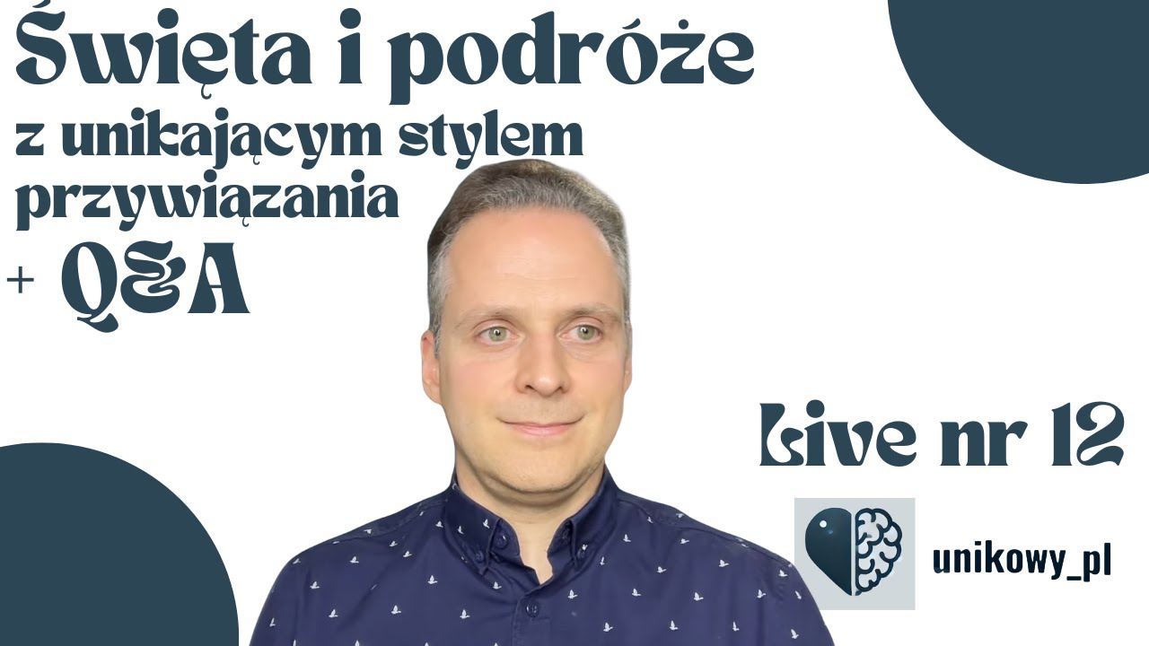 Live nr 12 Święta i podróże w unikającym stylu przywiązania + Sesja Q&A