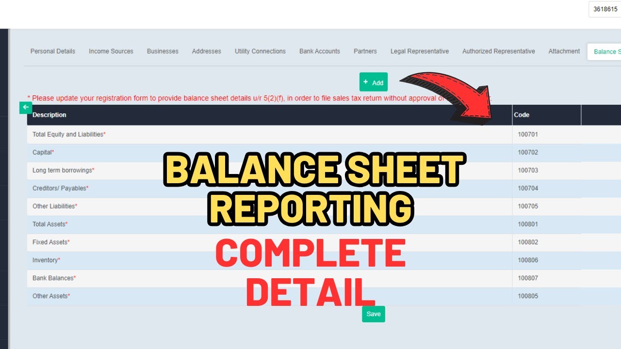 Balance Sheet Reporting | A Complete Guide | SRO 350 #fbr #sro350