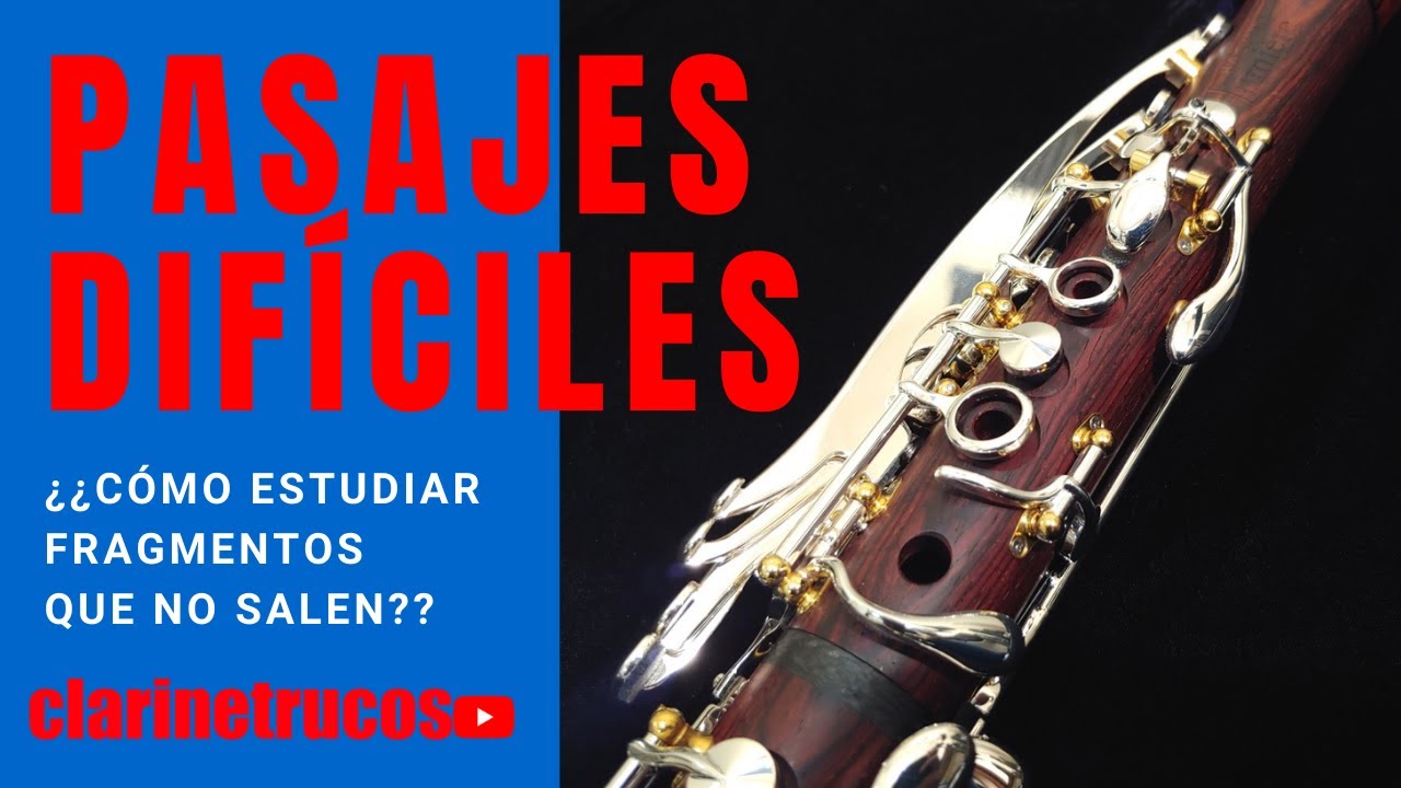 ⭐️⭐️CÓMO TOCAR CLARINETE - PASAJES DIFÍCILES, SOLUCIÓN DEFINITIVA!⭐️⭐️ - tutorial clarinete✌️