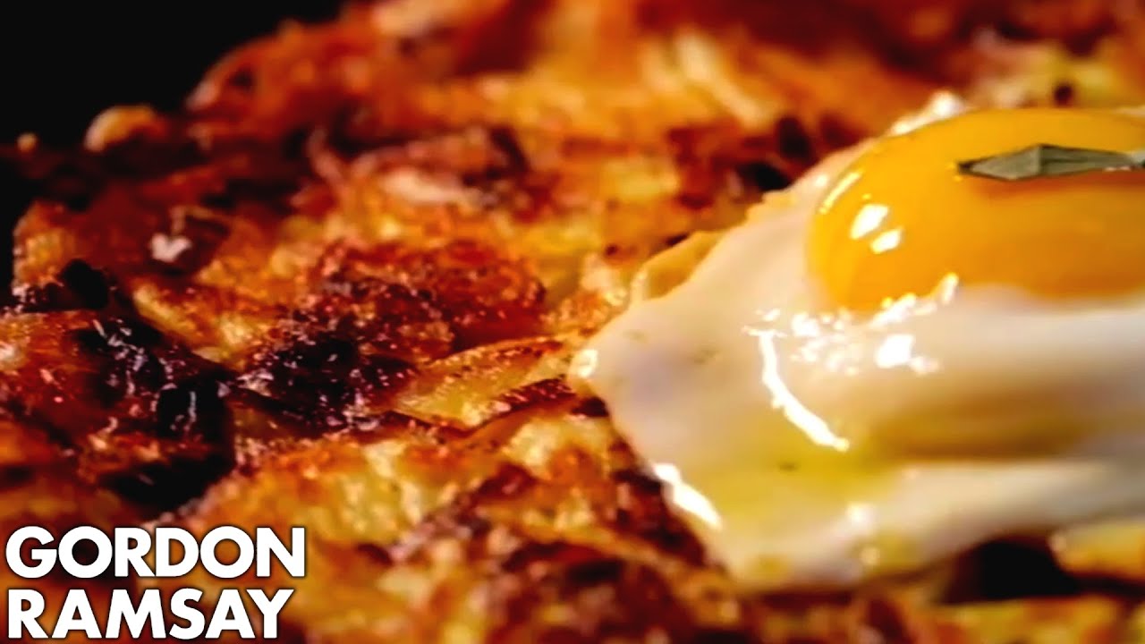 Leek and Gruyere Rosti with Fried Eggs | Gordon Ramsay