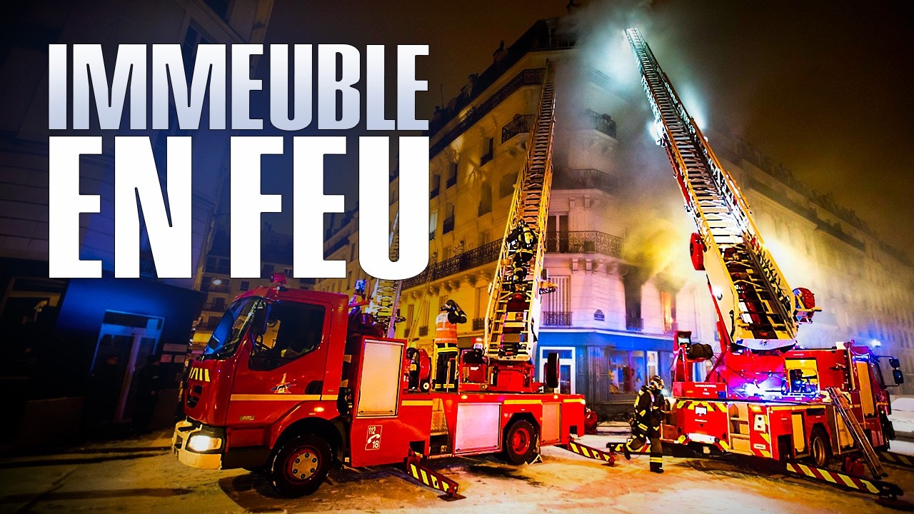 INCENDIE : Un immeuble EN FEU, les POMPIERS interviennent - Pompiers, vie en direct EP2, KM