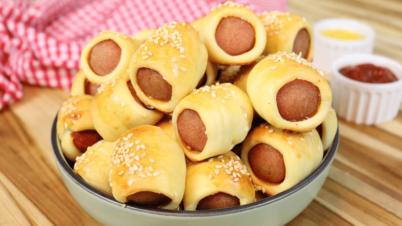 ENROLADINHO DE SALSICHA FÁCIL E DELICIOSO | FIZ 80 UNIDADES COM UMA RECEITA