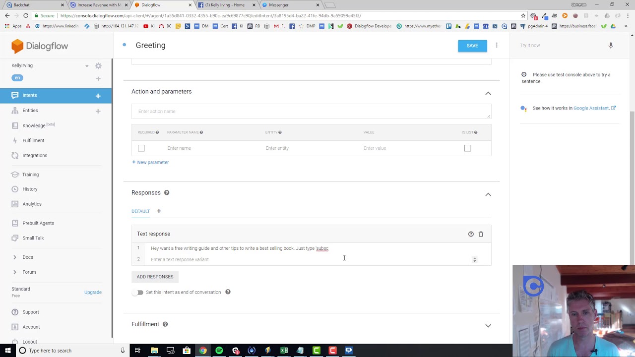 How to segment Facebook Messenger chatbot users with Dialogflow