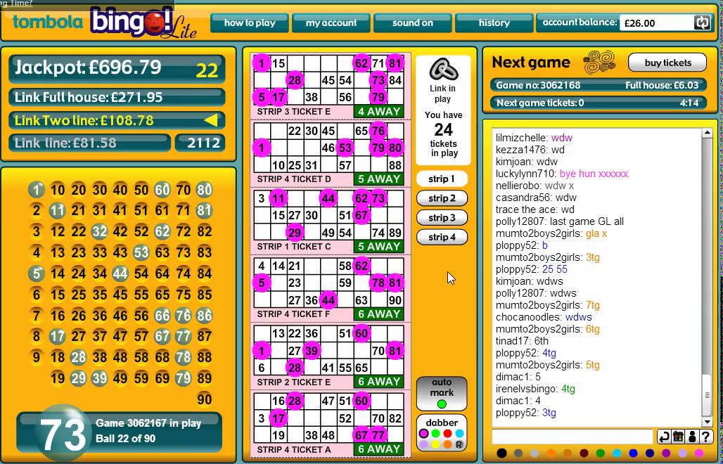 Tombola Bingo Lite - Fluff Room
